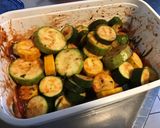 Une image de l'étape 6 de Courgettes tricolores grillées au romarin,tomate et marinade.