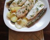 Foto del paso 6 de la receta: Lomitos de Merluza al horno sobre lecho de patatas y hortalizas