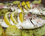 Foto del paso 7 de la receta: Besugos al horno con patatas, infusionados con aceite de tomillo