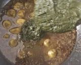 A picture of step 8 of Aloo palak.