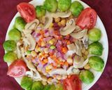 美味鷹嘴豆拌彩蔬餐的食譜步驟5照片