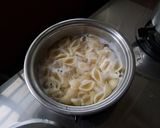 A picture of step 5 of Bechamel Sauce/ white Sauce.