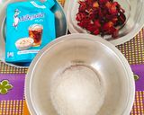 A picture of step 1 of ROSE COCONUT LADDU No Time No - fry Diwali sweet special Rose coconut laddu 🌹🌹.