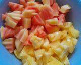 Foto langkah ke 1 dari resep Es Koktail Jadul (Pepaya Nanas).