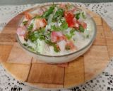 A picture of step 4 of Kakdi, tomato onion raita.