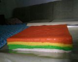 Foto langkah ke 7 dari resep Rainbow cake irit telur.
