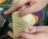 A picture of step 7 of Papad Roll 😋😋.