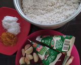 Foto langkah ke 1 dari resep Nasi Kuning Pulen Komplit👌.