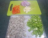 Foto langkah ke 1 dari resep Tumis teri jengki pete.