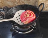 A picture of step 7 of Pinwheel Beetroot Pulp Poori.