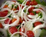 Hình bước làm 3 của món Salad Cá Hồi Sốt Trứng, Tôm Khô