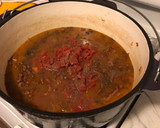 A picture of step 3 of Beans an franks.