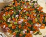 A picture of step 3 of Vegetable Clean-Out Quiche.