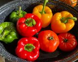 Une image de l'étape 1 de Gemista 🇬🇷 farci grec (tomates, poivrons et pommes de terre).