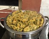 A picture of step 5 of Methi palak muthiya dhokla.