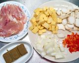 ~燒雞咖哩飯~餐桌上的晚餐的食譜步驟1照片