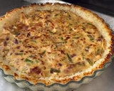 Foto del paso 5 de la receta: Quiche de pollo y verdura con base de arroz 🌾