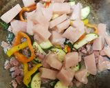 A picture of step 2 of My Italian Chicken, Bacon Penne pasta Dish. 😘.