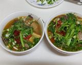 Hình bước làm 4 của món Bún cá và bánh đa cua mua sẵn tại Hàn ♥