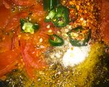 A picture of step 2 of Tawa masala fries.