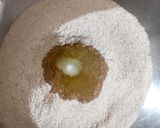 A picture of step 3 of Bhakhari (flat bread).