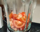 A picture of step 2 of Mild Watermelon Gazpacho.