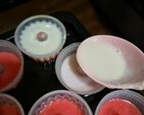 Foto langkah ke 3 dari resep Puding Lumut Merah Putih.