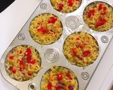 A picture of step 7 of Noodles muffin.