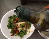 A picture of step 7 of Grilled Cauliflower with Hummus and Chimichurri.