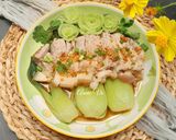 Hình bước làm 3 của món Thịt vai heo hấp cải thìa