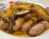 Foto del paso 5 de la receta Salteado de salchichas con calabacín y champiñones