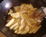 A picture of step 2 of Homemade potato fries and beef sausage#Mombasa potato contest.