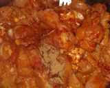 A picture of step 1 of Chicken 65 gravy.