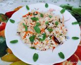 A picture of step 3 of Herbed Basil Pasto and Basil Pasto yummy vegetable rice.
