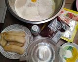 Foto langkah ke 1 dari resep Roti Sobek Pandan Pisang 🍌.