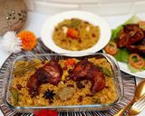 A picture of step 4 of Arabian mandi rice.