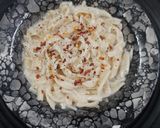 A picture of step 15 of Home Made Fettuccine Alfredo Pasta.