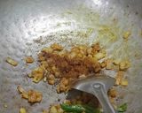 A picture of step 5 of Muli bhurji.