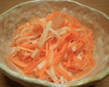 A picture of step 2 of Red & White Namasu salad (kids' friendly).
