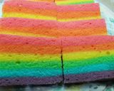 Foto langkah ke 9 dari resep Bolu Kukus Rainbow Putih Telur.