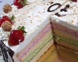Epres, banános, mascarponés, tejszínes torta recept fázis 12 fotója