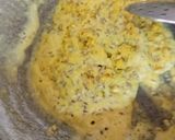 A picture of step 4 of Kachori with aloo sabji.