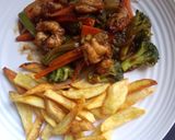 Foto del paso 4 de la receta: Camarones con vegetales 🍤