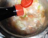 A picture of step 7 of Vegetables Chicken Chili with out oil.
