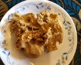 A picture of step 2 of Sattu ke ladoo.
