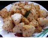 A picture of step 5 of Masala Idli.