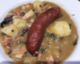 A picture of step 5 of Sig's not so smooth soup.