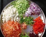 A picture of step 1 of Vegetable Besan chilla.