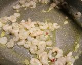 A picture of step 1 of Spaghetti nero di seppia.