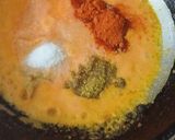 A picture of step 2 of Kaju mushroom curry.
